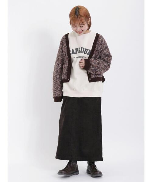 Samansa Mos2（サマンサ モスモス）の「コーデュロイナロースカート（スカート・レディース・ベージュ/チャコールグレー/ブルー/ピンク・F）」の8枚目の写真