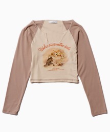 ▲CAT RAGLAN SLEEVE LONG T-shirt / キャットラグランスリーブT