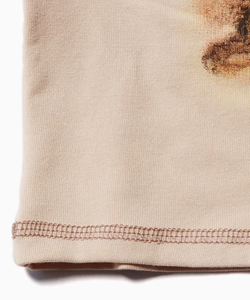 ROOPTOKYO（ループトウキョウ）の「▲CAT RAGLAN SLEEVE LONG T-shirt / キャットラグランスリーブT（Tシャツ/カットソー・レディース・ピンク/ブラック/ライトブラウン・S/M/L）」の7枚目の写真