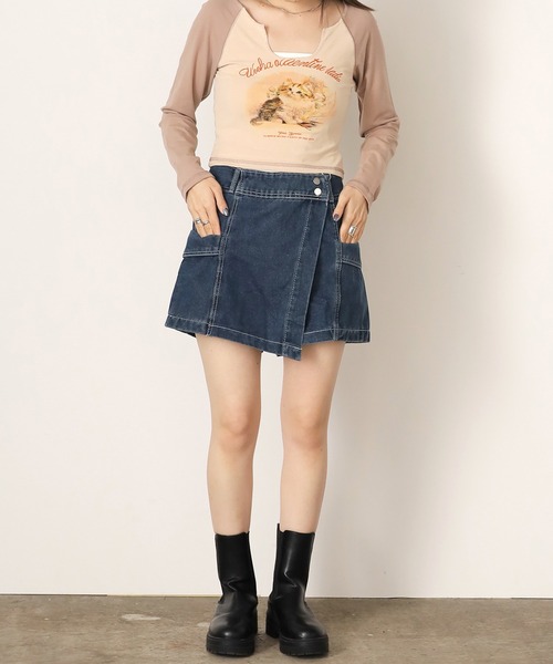 ROOPTOKYO（ループトウキョウ）の「▲CAT RAGLAN SLEEVE LONG T-shirt / キャットラグランスリーブT（Tシャツ/カットソー・レディース・ピンク/ブラック/ライトブラウン・S/M/L）」の16枚目の写真