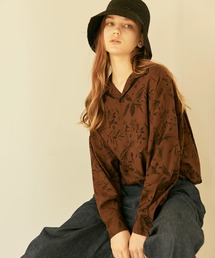 極美品 RNA-N アールエヌエーエヌ 植物柄シャツ 長袖 24AW 秋物 RNA-N 2023 AUTUMN COLLECTION - RNA ONLINE STORE | アール