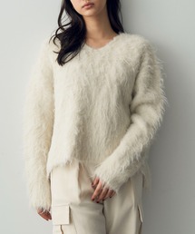 YECCA VECCA | シャギーVネックニット(ニット/セーター)