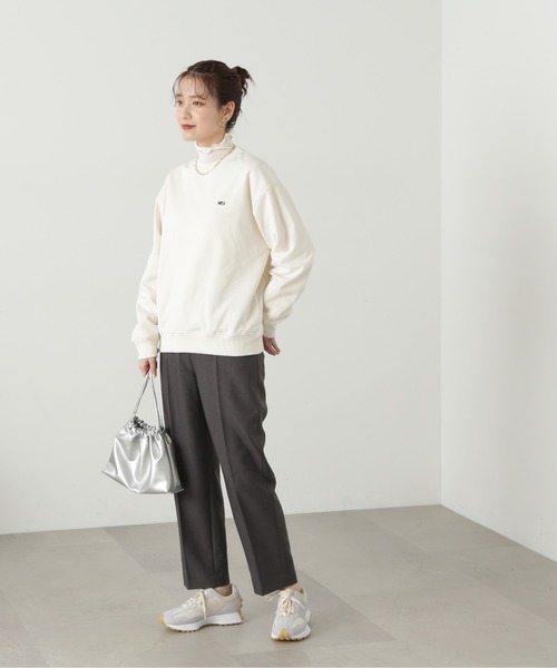 N.（N. Natural Beauty Basic）（エヌエヌナチュラルビューティーベーシック）の「◆ワンポイント刺繍スウェット（Tシャツ/カットソー・レディース・オフホワイト/グリーン/杢グレー・MEDIUM）」の6枚目の写真
