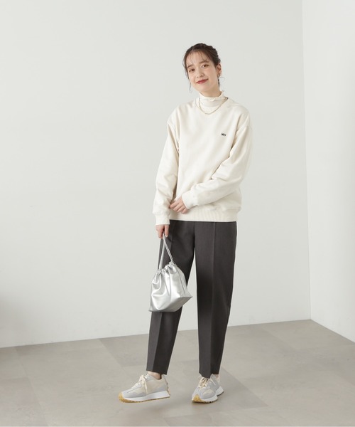 N.（N. Natural Beauty Basic）（エヌエヌナチュラルビューティーベーシック）の「◆ワンポイント刺繍スウェット（Tシャツ/カットソー・レディース・オフホワイト/グリーン/杢グレー・MEDIUM）」の7枚目の写真