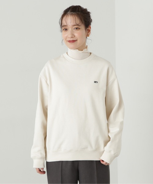 N.（N. Natural Beauty Basic）（エヌエヌナチュラルビューティーベーシック）の「◆ワンポイント刺繍スウェット（Tシャツ/カットソー・レディース・オフホワイト/グリーン/杢グレー・MEDIUM）」の10枚目の写真