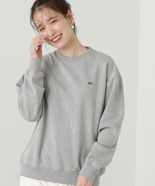 N.（N. Natural Beauty Basic）（エヌエヌナチュラルビューティーベーシック）の「◆ワンポイント刺繍スウェット（Tシャツ/カットソー・レディース・オフホワイト/グリーン/杢グレー・MEDIUM）」の16枚目の写真