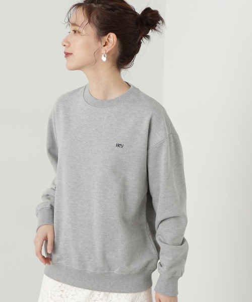 N.（N. Natural Beauty Basic）（エヌエヌナチュラルビューティーベーシック）の「◆ワンポイント刺繍スウェット（Tシャツ/カットソー・レディース・オフホワイト/グリーン/杢グレー・MEDIUM）」の17枚目の写真