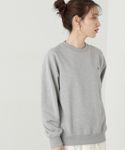 N.（N. Natural Beauty Basic）（エヌエヌナチュラルビューティーベーシック）の「◆ワンポイント刺繍スウェット（Tシャツ/カットソー・レディース・オフホワイト/グリーン/杢グレー・MEDIUM）」の18枚目の写真