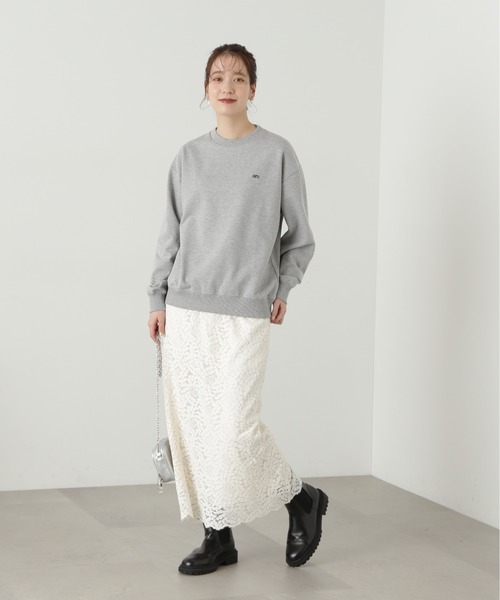 N.（N. Natural Beauty Basic）（エヌエヌナチュラルビューティーベーシック）の「◆ワンポイント刺繍スウェット（Tシャツ/カットソー・レディース・オフホワイト/グリーン/杢グレー・MEDIUM）」の19枚目の写真
