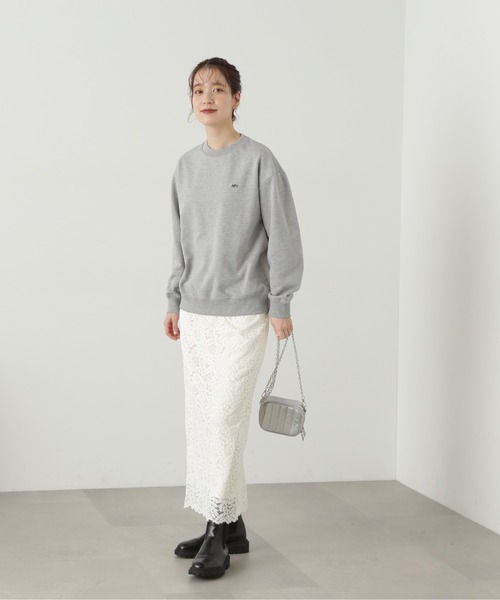 N.（N. Natural Beauty Basic）（エヌエヌナチュラルビューティーベーシック）の「◆ワンポイント刺繍スウェット（Tシャツ/カットソー・レディース・オフホワイト/グリーン/杢グレー・MEDIUM）」の21枚目の写真