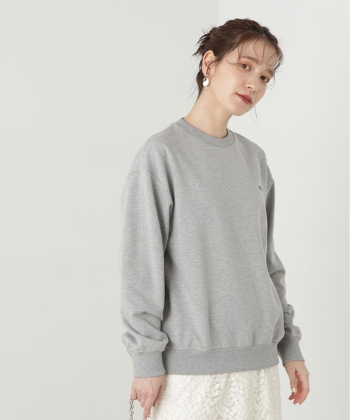 N.（N. Natural Beauty Basic）（エヌエヌナチュラルビューティーベーシック）の「◆ワンポイント刺繍スウェット（Tシャツ/カットソー・レディース・オフホワイト/グリーン/杢グレー・MEDIUM）」の22枚目の写真