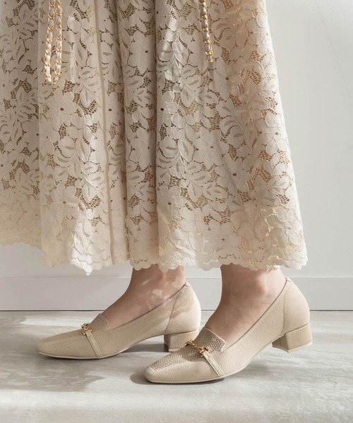 RANDA（ランダ）の「【SUSTAINABLE】ビットデザインニットシューズ（その他シューズ・レディース・ブラック/ベージュ/グレー・LL/L/M/S）」の3枚目の写真