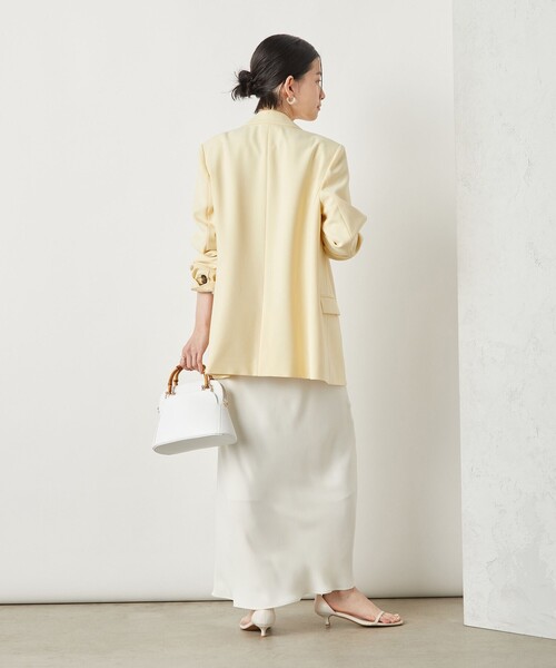 ノーリーズ ウォッシャブル ツイル フレンチ ジャケット ホワイト