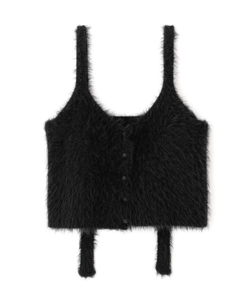 FREE'S MART（フリーズマート）の「◆フロントボタンシャギービスチェ（ベスト・レディース・ホワイト/ブルー/ネイビー/ブラック・FREE）」の5枚目の写真