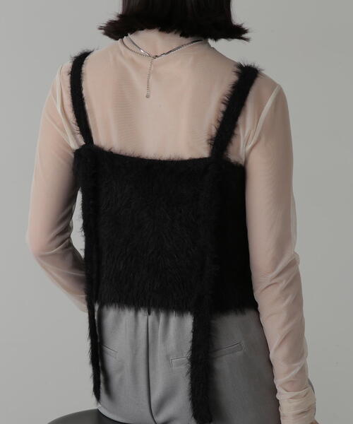 FREE'S MART（フリーズマート）の「◆フロントボタンシャギービスチェ（ベスト・レディース・ホワイト/ブルー/ネイビー/ブラック・FREE）」の12枚目の写真