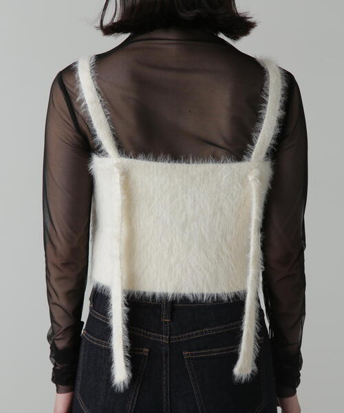 FREE'S MART（フリーズマート）の「◆フロントボタンシャギービスチェ（ベスト・レディース・ホワイト/ブルー/ネイビー/ブラック・FREE）」の22枚目の写真