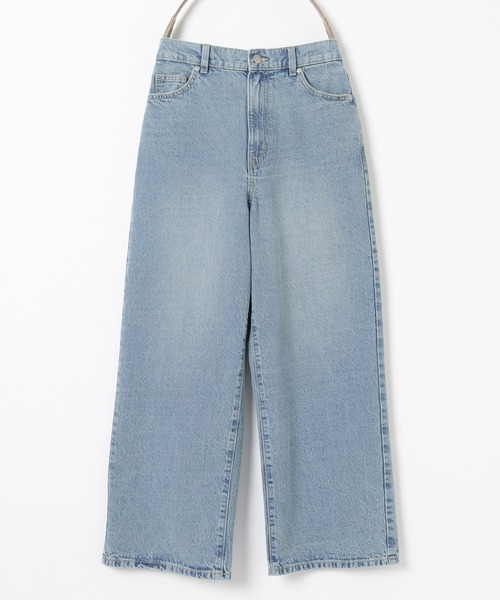 Honeys（ハニーズ）の「ストレートパンツ（股下６４ｃｍ）（デニムパンツ・レディース・ライトブルー/ブルー/ブルー系その他/アイボリー/ブラック/グレー/ライトインディゴブルー/ブルー系その他3/ブルー系その他4・SS/S/M/L/LL）」の19枚目の写真