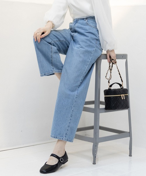 ストレートパンツ（股下64cm）（デニムパンツ）｜Honeys（ハニーズ