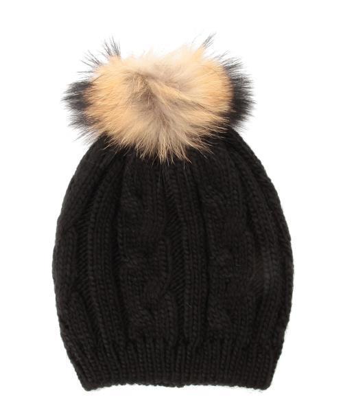 Ray BEAMS（レイビームス）の「Ray BEAMS / ラクーンファーニット帽（ニットキャップ/ビーニー・レディース・ホワイト/グレー/ブラック/ベージュ・ONE SIZE）」の8枚目の写真