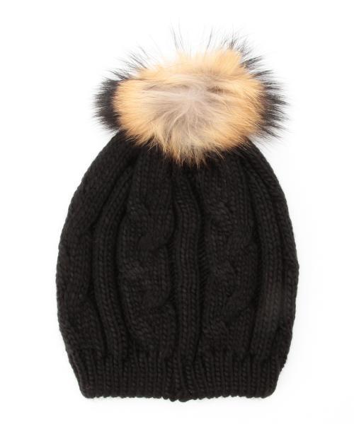 Ray BEAMS（レイビームス）の「Ray BEAMS / ラクーンファーニット帽（ニットキャップ/ビーニー・レディース・ホワイト/グレー/ブラック/ベージュ・ONE SIZE）」の19枚目の写真