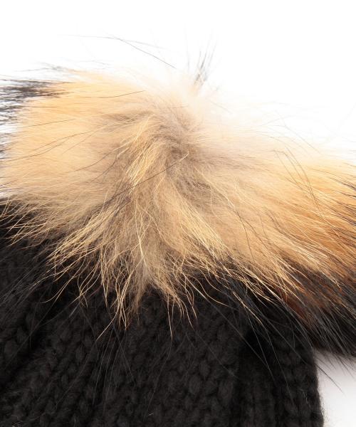 Ray BEAMS（レイビームス）の「Ray BEAMS / ラクーンファーニット帽（ニットキャップ/ビーニー・レディース・ホワイト/グレー/ブラック/ベージュ・ONE SIZE）」の11枚目の写真