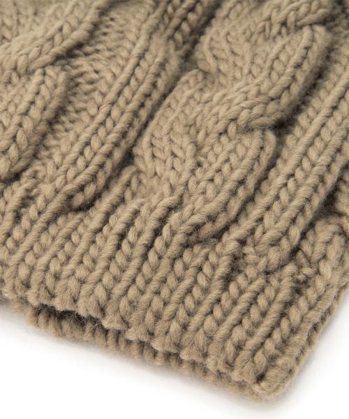 Ray BEAMS（レイビームス）の「Ray BEAMS / ラクーンファーニット帽（ニットキャップ/ビーニー・レディース・ホワイト/グレー/ブラック/ベージュ・ONE SIZE）」の13枚目の写真