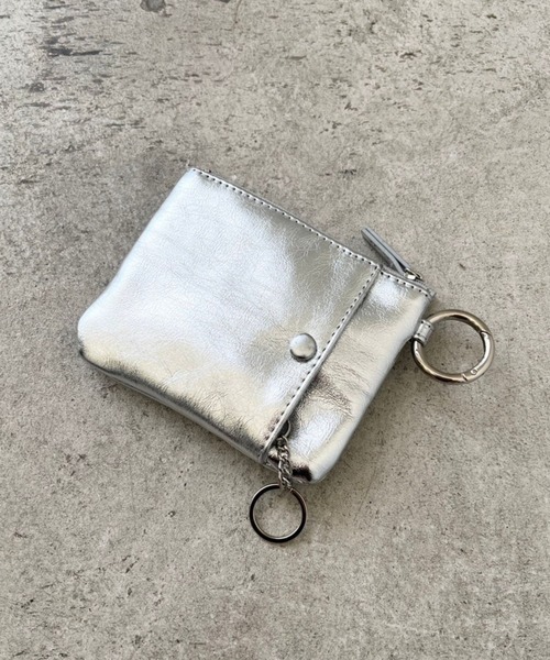 Me%（ミィパーセント）の「ビジューカスタムポーチサイフ 104118（コインケース・レディース・シルバー/ブラック・FREE）」の8枚目の写真