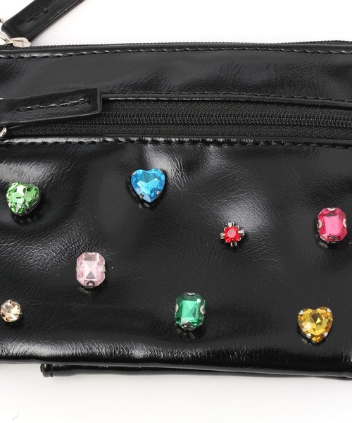 Me%（ミィパーセント）の「ビジューカスタムポーチサイフ 104118（コインケース・レディース・シルバー/ブラック・FREE）」の20枚目の写真