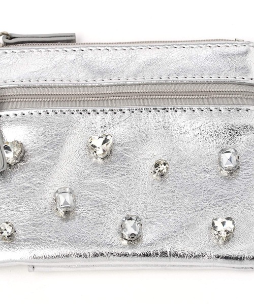 Me%（ミィパーセント）の「ビジューカスタムポーチサイフ 104118（コインケース・レディース・シルバー/ブラック・FREE）」の21枚目の写真