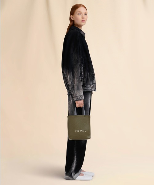 MARNI ショルダーバッグ MARNI(マルニ) LEATHER GUSSET SHOULDER BAG [正規品/関税込