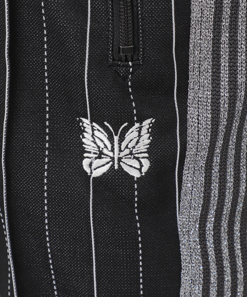 Needles カジュアルパンツ S 黒 蝶の刺繍 needles ニードルス ブラック