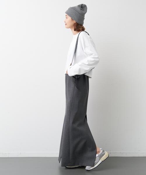 ドゥーズィエムクラス　クロップド ロングスリーブ Tシャツ　ホワイト　白 Deuxieme Classe（ドゥーズィエムクラス）の「追加 クロップド