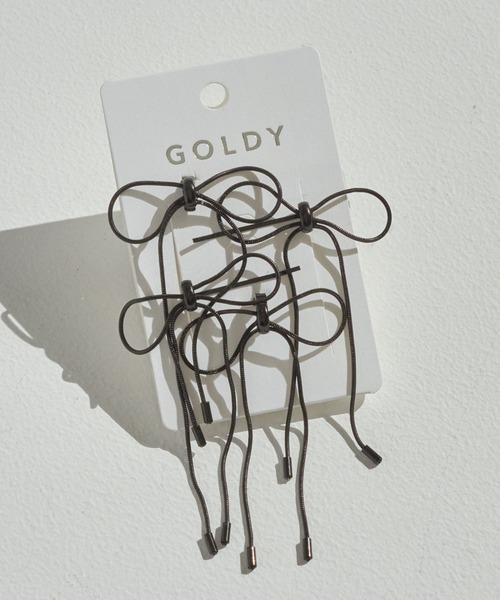 GOLDY（ゴールディ）の「【GOLDY】リボンモチーフ 4Pセット ヘアピン＋ヘアカフ 6240101（バレッタ/ヘアクリップ・レディース・ブラック/シルバー/ゴールド・FREE）」の7枚目の写真