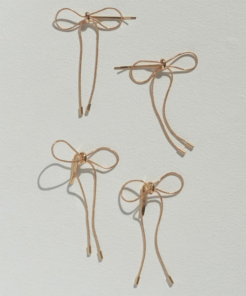 GOLDY（ゴールディ）の「【GOLDY】リボンモチーフ 4Pセット ヘアピン＋ヘアカフ 6240101（バレッタ/ヘアクリップ・レディース・ブラック/シルバー/ゴールド・FREE）」の11枚目の写真