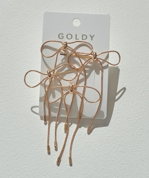 GOLDY（ゴールディ）の「【GOLDY】リボンモチーフ 4Pセット ヘアピン＋ヘアカフ 6240101（バレッタ/ヘアクリップ・レディース・ブラック/シルバー/ゴールド・FREE）」の10枚目の写真