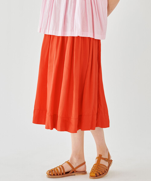 GALLEGO DESPORTES（ギャレゴデスポート）の「GALLEGO DESPORTES | ギャザースカート WOMEN（スカート・レディース・レッド/ネイビー・ONE）」の6枚目の写真