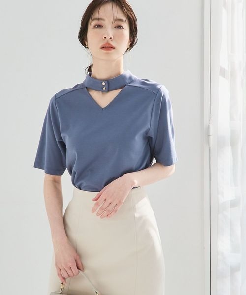 Andemiu（アンデミュウ）の「2WAYスタンドカット110500（Tシャツ/カットソー・レディース・ホワイト/ブラック/ブルー・FREE）」の3枚目の写真