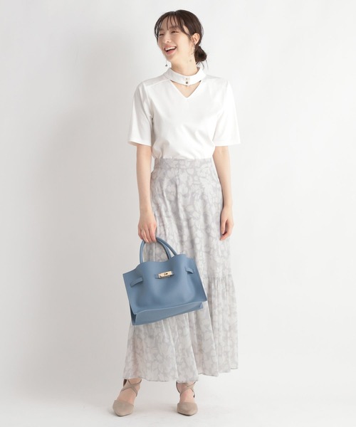 Andemiu（アンデミュウ）の「2WAYスタンドカット110500（Tシャツ/カットソー・レディース・ホワイト/ブラック/ブルー・FREE）」の4枚目の写真