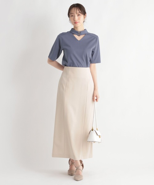 Andemiu（アンデミュウ）の「2WAYスタンドカット110500（Tシャツ/カットソー・レディース・ホワイト/ブラック/ブルー・FREE）」の8枚目の写真