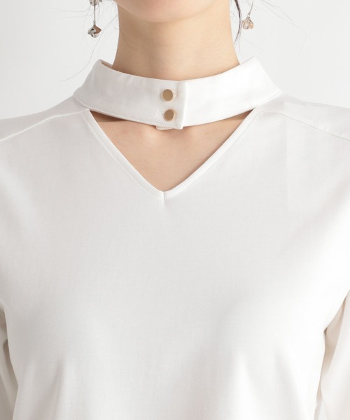 Andemiu（アンデミュウ）の「2WAYスタンドカット110500（Tシャツ/カットソー・レディース・ホワイト/ブラック/ブルー・FREE）」の13枚目の写真