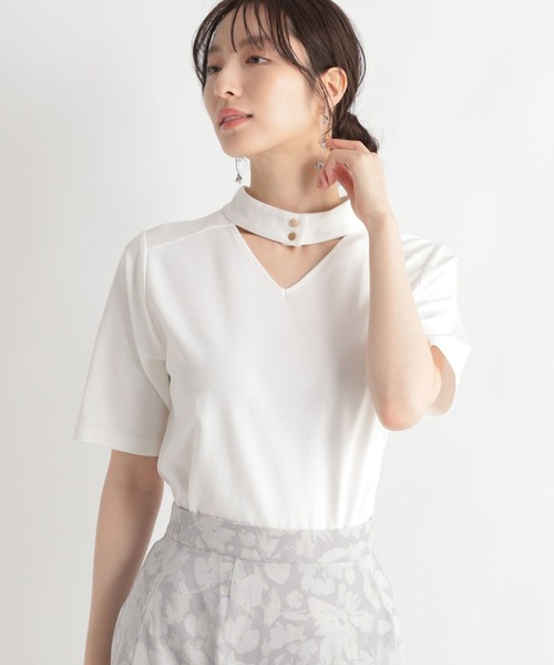 Andemiu（アンデミュウ）の「2WAYスタンドカット110500（Tシャツ/カットソー・レディース・ホワイト/ブラック/ブルー・FREE）」の19枚目の写真