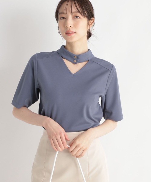 Andemiu（アンデミュウ）の「2WAYスタンドカット110500（Tシャツ/カットソー・レディース・ホワイト/ブラック/ブルー・FREE）」の20枚目の写真