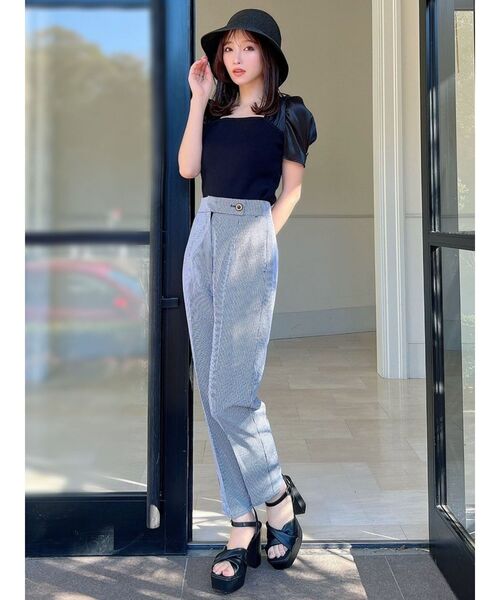 RESEXXY（リゼクシー）の「バックヨークシアースリーブニットトップス（ニット/セーター・レディース・ブルー/ホワイト/ブラック・FREE）」の11枚目の写真