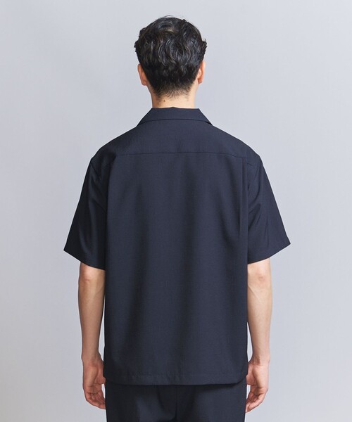 BEAUTY&YOUTH UNITED ARROWS（ビューティーアンドユースユナイテッドアローズ）の「【WEB限定 WARDROBE SMART】テック シアサッカー オープンカラー シャツ（シャツ/ブラウス・メンズ・ベージュ/ネイビー/ブラック・S/M/L/XL）」の21枚目の写真