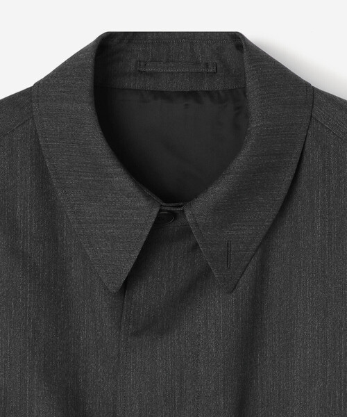 Kaptain Sunshine(キャプテン サンシャイン)の「KAPTAIN SUNSHINE | ショートウォーカーコート MEN(ステンカラーコート・メンズ・チャコール・40/38)」の4枚目の写真