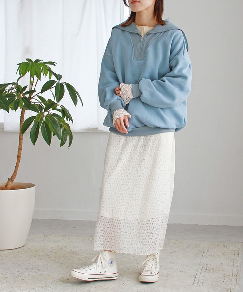 Crisp（クリスプ）の「レースストレートスカート（スカート・レディース・アイボリー・FREE）」の10枚目の写真