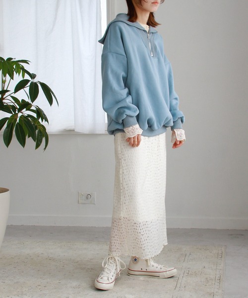 Crisp（クリスプ）の「レースストレートスカート（スカート・レディース・アイボリー・FREE）」の13枚目の写真