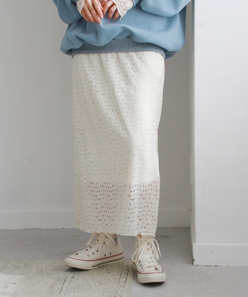 Crisp（クリスプ）の「レースストレートスカート（スカート・レディース・アイボリー・FREE）」の15枚目の写真