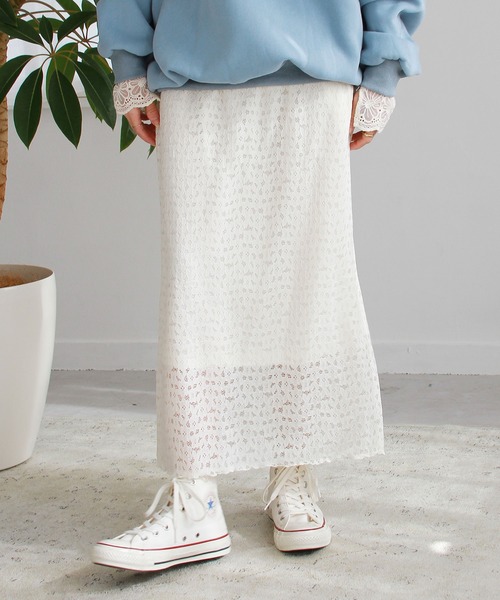 Crisp（クリスプ）の「レースストレートスカート（スカート・レディース・アイボリー・FREE）」の16枚目の写真