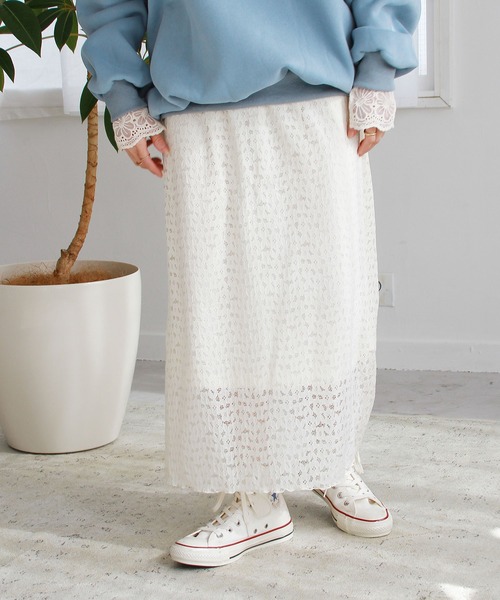 Crisp（クリスプ）の「レースストレートスカート（スカート・レディース・アイボリー・FREE）」の17枚目の写真